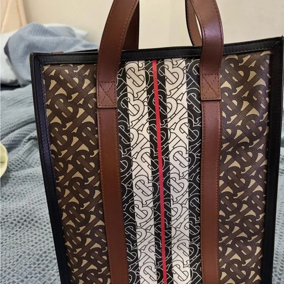 Burberry Brown and Black Monogram Crossbody Bag - Picture 1 of 4